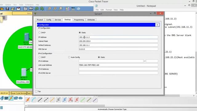 Configuring DHCP, DNS, FTP, WEB, EMAIL & TELNET on Packet Tracer смотреть онлайн
