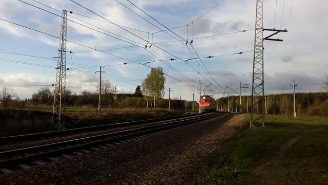 Электровоз ВЛ10У-036 перегон Бекасово 1-Нара 5.05.2016 смотреть онлайн