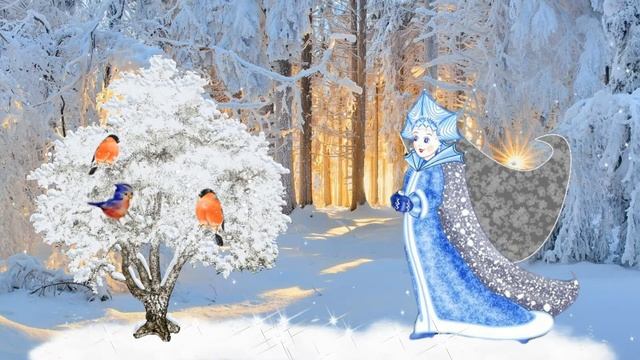 Футаж Снегурка хоть и снежная, но сердцем очень нежная HD смотреть онлайн