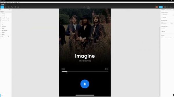Музыкальное приложение в Figma (Creating music app in Figma)