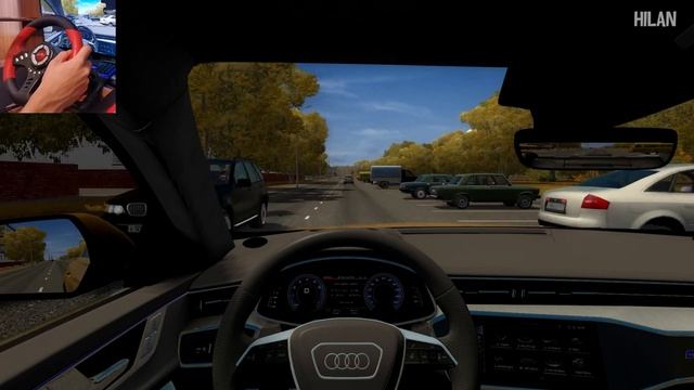 City Car Driving - Audi Q8 [Steering wheel gameplay] смотреть онлайн