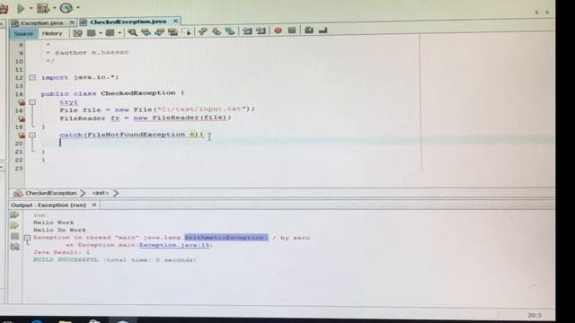 Java Class - 9 | Checked Exception Continue, Exception Types; смотреть онлайн