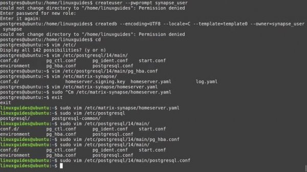 Install matrix synapse server on ubuntu 22.04 server - Tutorial