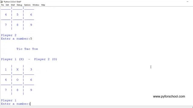 Tic-Tac-Toe Program in Python - output смотреть онлайн
