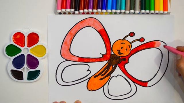 Раскраска Бабочка Лапочка / Раскраски для детей смотреть онлайн