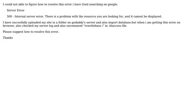 Drupal: How to resolve 500 - Internal server error? смотреть онлайн