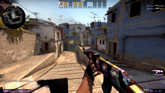 CS:GO - New Knife Butterfly Blue Steel (Well-Worn) смотреть онлайн