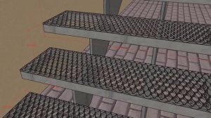 Лестница наружная накрытие ступени лист просечно выяжной рабочий вариант косаур из листового метал