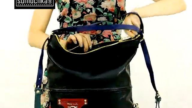 Сумка Marina Creazioni 2071 dark blue green смотреть онлайн