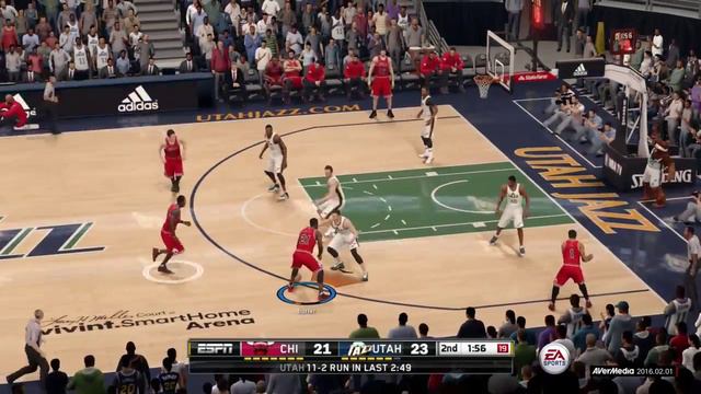 NBA Live 16 (PS4) - Utah vs. Chicago (01-02-2016) смотреть онлайн