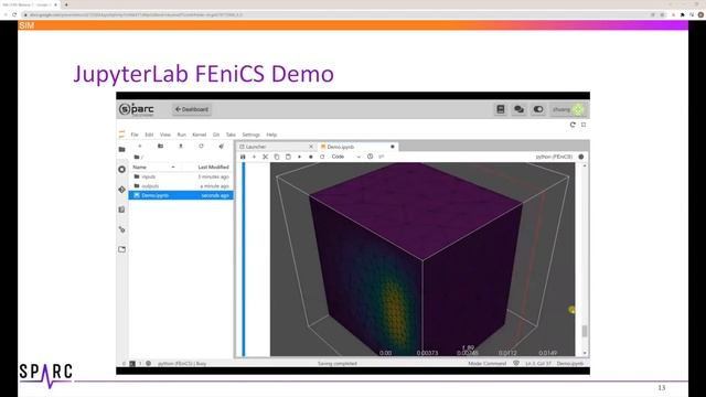 JupyterLabs on o²S²PARC with FEniCS, Chaste and C++ Support смотреть онлайн