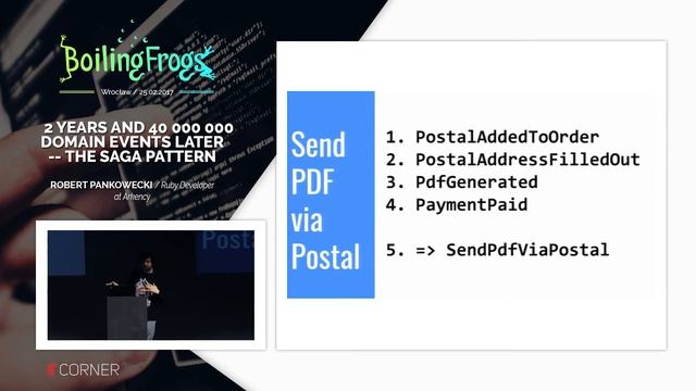 Boiling Frogs 2017 Robert Pankowecki - 2 years and 40 000 000 domain events later - the Saga Patter смотреть онлайн