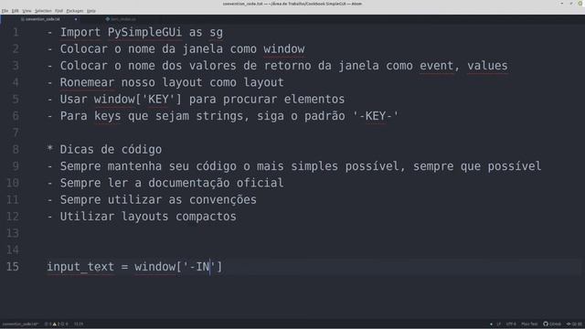 PySimpleGUI Cookbook - #07 Convenção de Código смотреть онлайн
