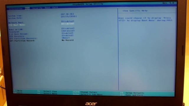 DEFAULT BIOS SETTINGS ACER EXTENSA EX2511 смотреть онлайн