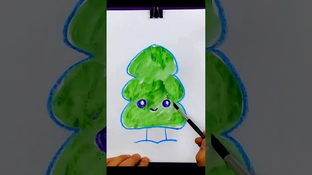 #рыбакит рисуем елочку на новый год #новыйгод ￼ смотреть онлайн