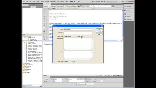 Dreamweaver CS5 Snippets.mp4 смотреть онлайн