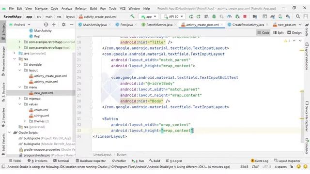 Post JSON Data to Server using Retrofit in Android | Restful API post method request | Part - 5 смотреть онлайн