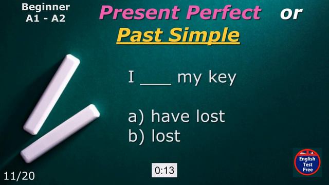#quiz Present Perfect or Past Simple (20) #english #grammar смотреть онлайн