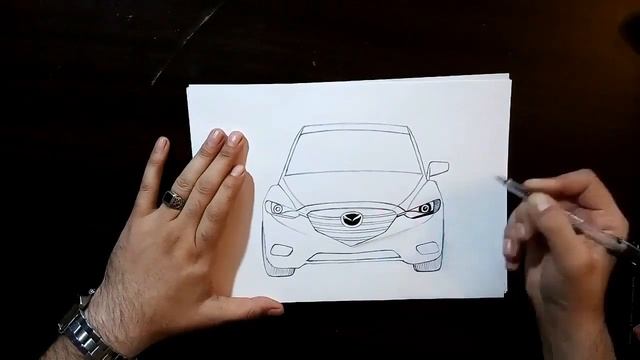 How to draw a car Mazda Как нарисовать машину цветными карандашами смотреть онлайн