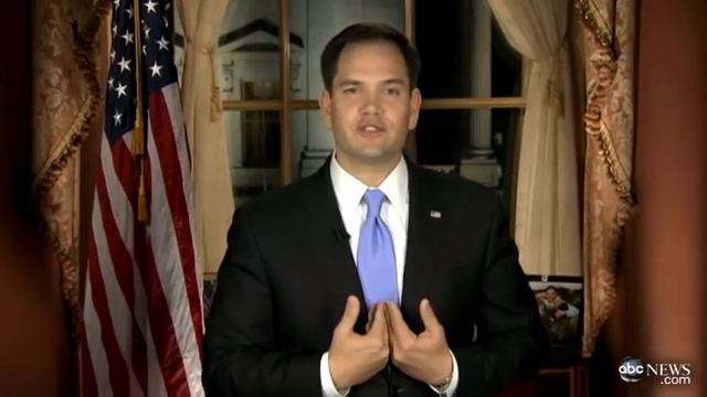 Marco Rubio Pauses Speech for Water Break смотреть онлайн