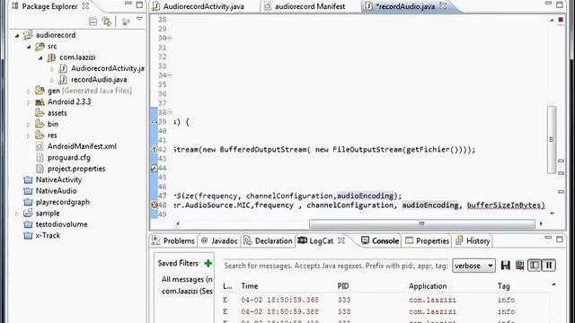 android tutoriel audiorecord and audiotrack смотреть онлайн