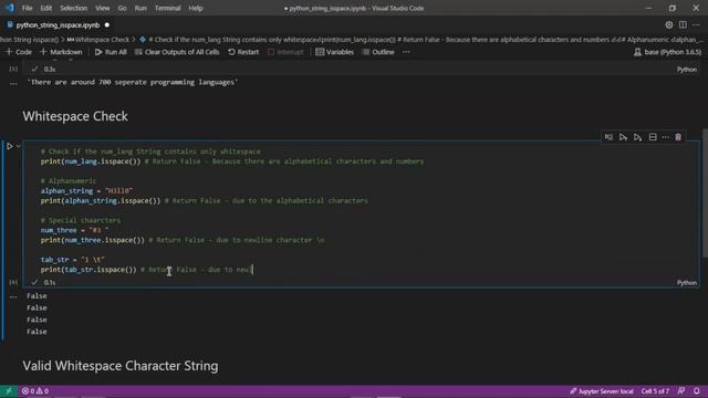 Python | Data Type | String | isspace() Method смотреть онлайн