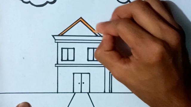 How to make a house drawing ? Ghar drawing | Ghar ka Chitra смотреть онлайн