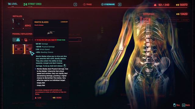 Cyberpunk 2077 V1.63 AND LOWER ONLY: Location & Cost of MANTIS BLADES | RARE EPIC & LEGENDARY смотреть онлайн