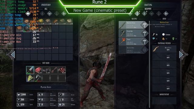 HP Pavilion Gaming 15 (2019): Rune II gameplay (Intel i7-9750H , GeForce GTX 1660 Ti ) смотреть онлайн