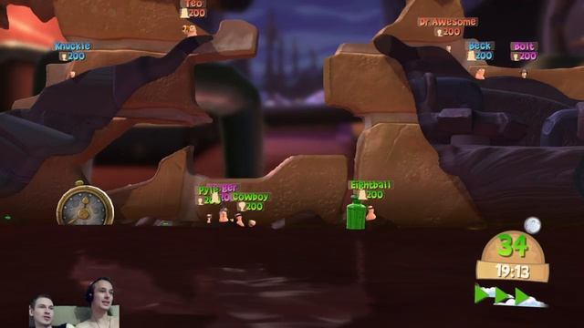 Заруба с братом DXS в ЧЕРВЯКИ на PS4 | WORMS BATTLEGROUNDS СТРИМ смотреть онлайн
