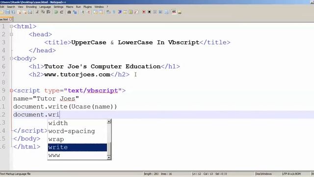 Uppercase And Lowercase In Vbscript Tamil смотреть онлайн