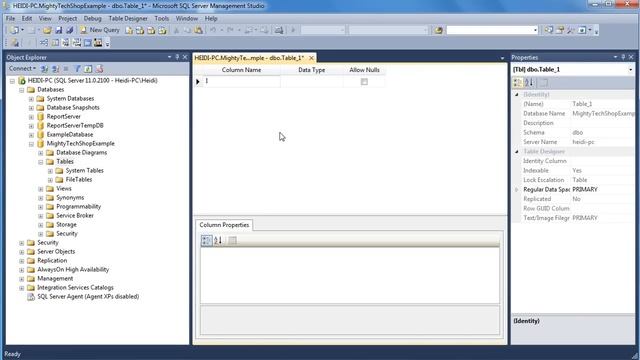 SQL Server 2012 Create a Database and Table смотреть онлайн