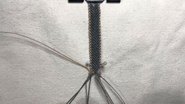 Макраме браслет. Браслет в два цвета. Macrame bracelet. смотреть онлайн