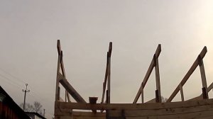 Как сделать крышу для бани  Строим баню по простому