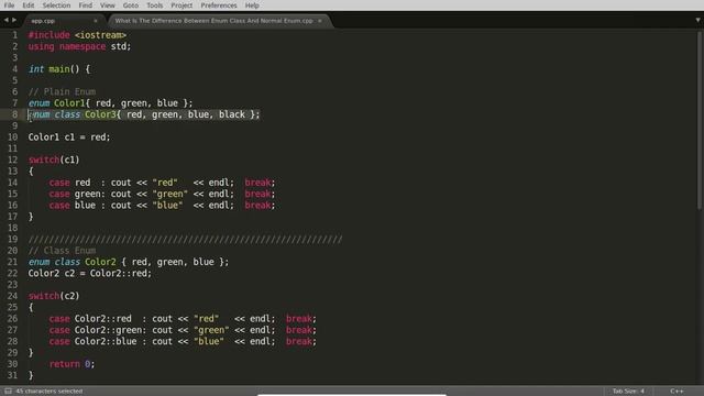 The Difference Between Plain Enum And Enum Class In C++? смотреть онлайн
