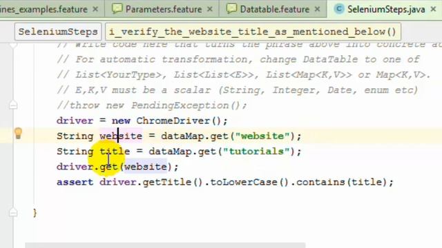 Lecture 10 : Passing data table to Cucumber scenario steps in Java смотреть онлайн