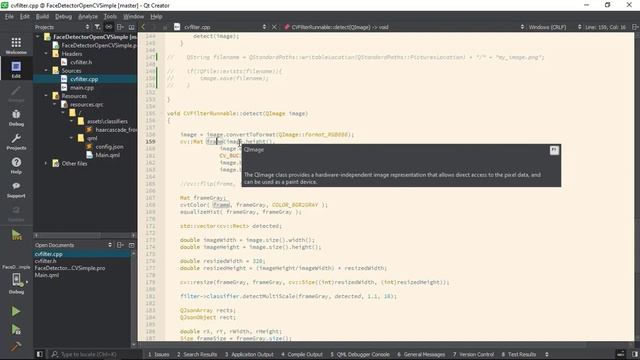 face detection in qt with opencv (simple) смотреть онлайн