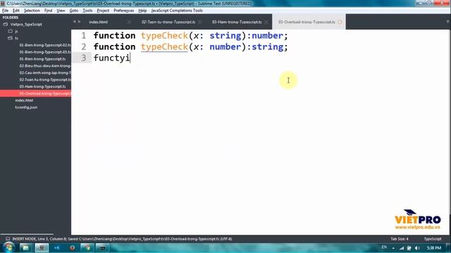 TYPESCRIPT 08 - OverLoad смотреть онлайн