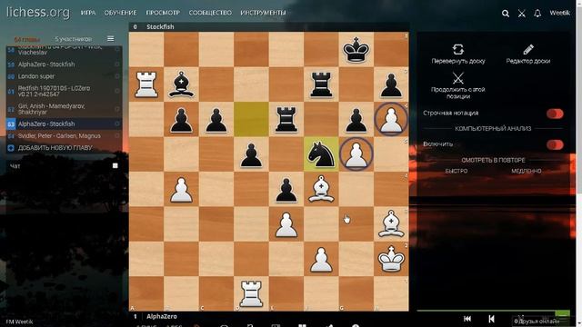 AlphaZero-Stockfish. Шедевр Нейронной сети!