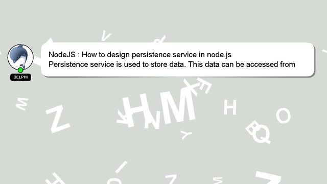 NodeJS : How to design persistence service in node.js смотреть онлайн