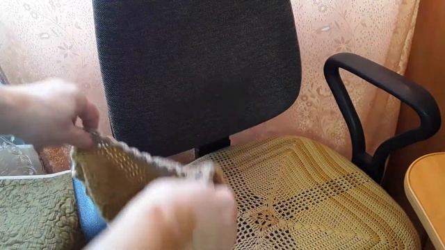 Чехол на компьютерное кресло/Вязание крючком/Бабушкин квадрат смотреть онлайн