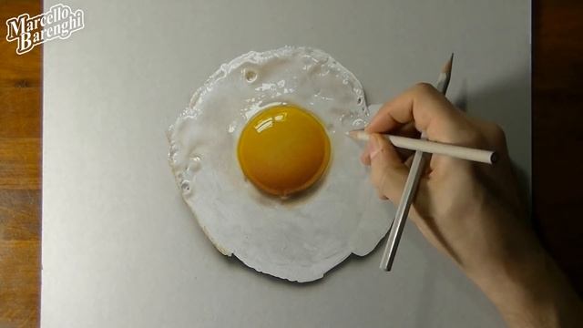 Drawing of a Fried Egg - How to Draw 3d Art смотреть онлайн