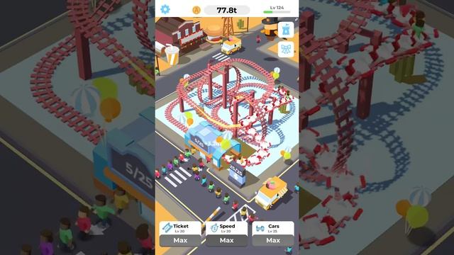 Idle Roller Coaster | Everything Maximum! | iOS / Android Mobile Gameplay смотреть онлайн