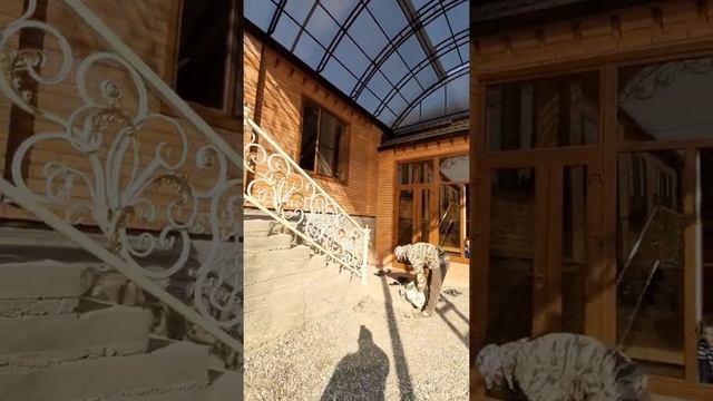 Навес кованая+ перила,красота.установили в Аргуне 2020 г