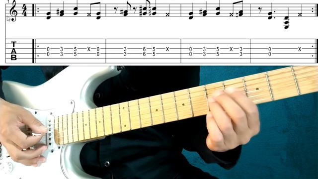 Intro Smoke on the Water Guitar Cover Tab смотреть онлайн