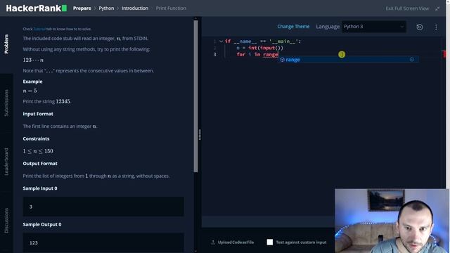 Решение задач 1—10 по теме «Python» с сайта hackerrank.com смотреть онлайн