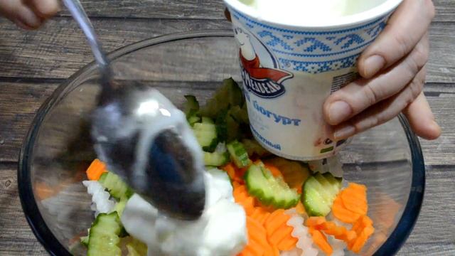 Еда для диабетика. Рецепт вкусного овощного салата из редиса дайкон, огурца и моркови. Сахар в норм смотреть онлайн