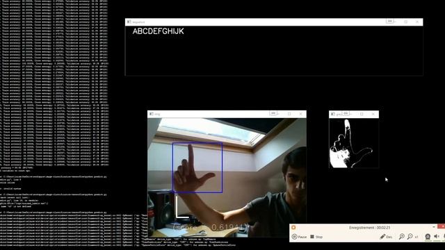 Sign Language Recognition: alphabet (Python, OpenCV, Tensorflow model InceptionV3) смотреть онлайн