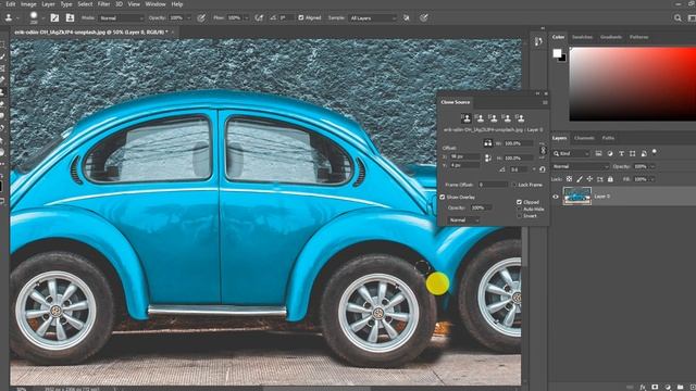 【Clone stamp tool】- Adobe Photoshop for Beginners. смотреть онлайн
