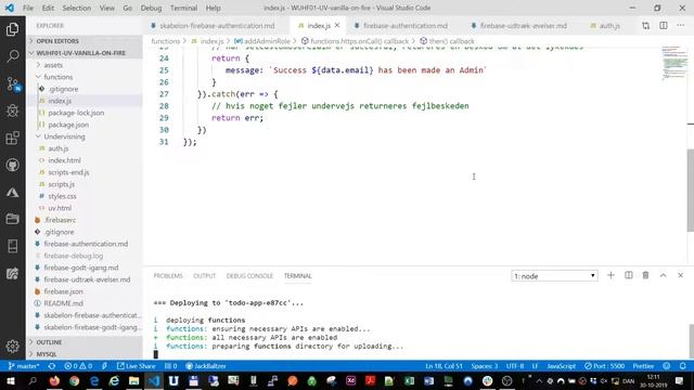 WUHF01 - Firebase Auth - Afgræns database adgang baseret på Custom Claim смотреть онлайн